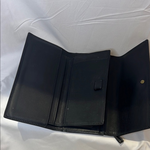 Coach Brown and Black Tri-Fold Wallet - Picture 3 of 5